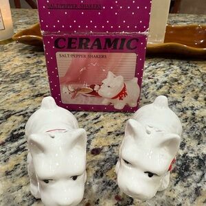 Ceramic Dog Salt and Pepper Shakers